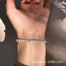 琛墨fever同款方锆仿珍珠手链女生高级感小众法式复古手饰925纯银