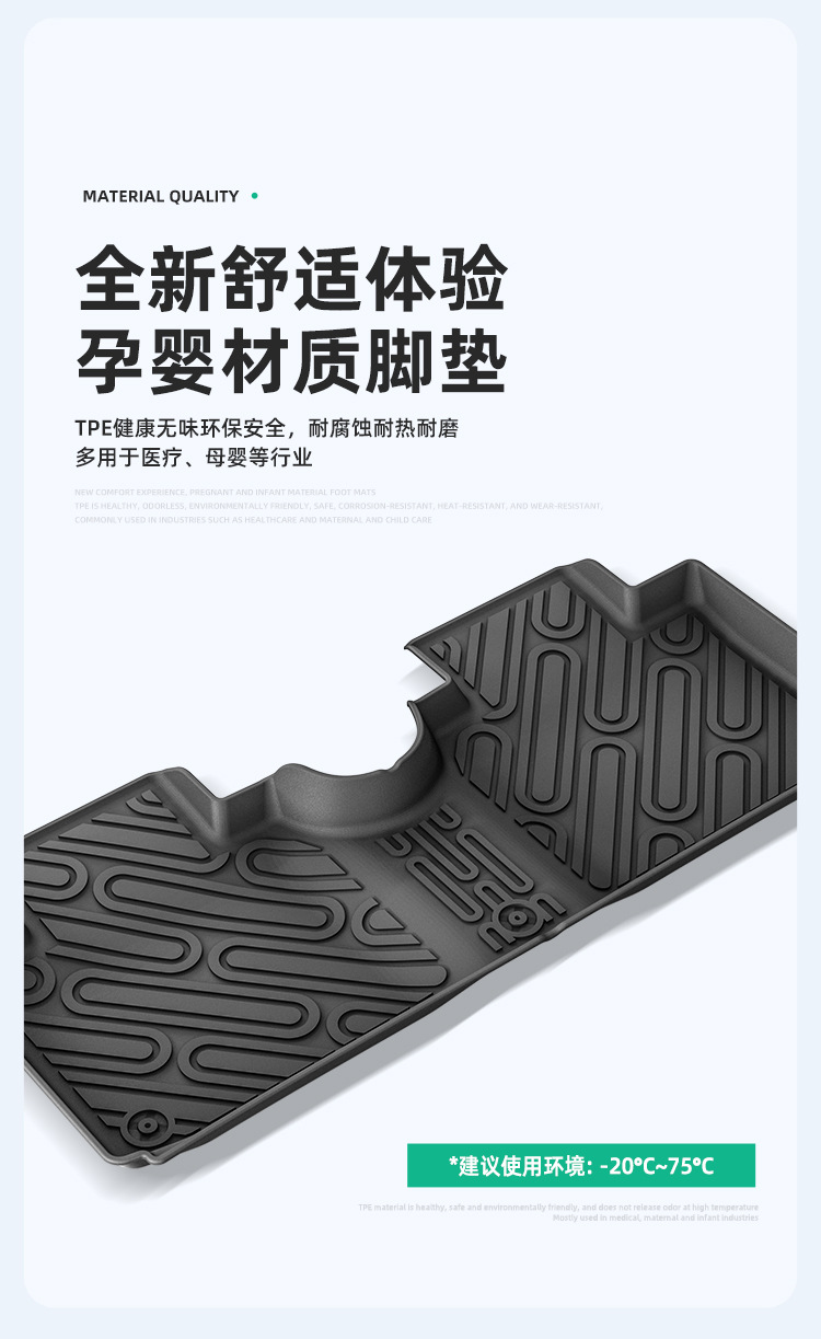 Car Floor Mats for Smart #5 2024 Waterproof TPE Trunk Mat