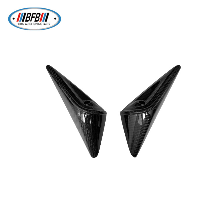 100% Real Carbon Fiber Camera Trim - For Tesla Model S 2022 - Glossy Turn Signal Frame Shell Cover