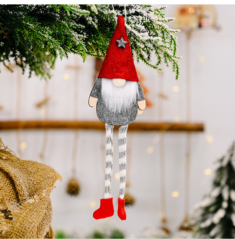 Wholesale Christmas Rudolph Hanging Legs Doll Pendant Decoration Nihaojewelry display picture 3