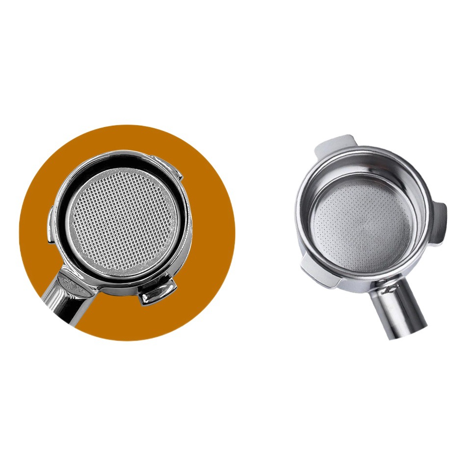 54mm mango adecuado para Platino rico 8 series máquina de café italiano mango sin fondo 304 Acero inoxidable accesorios de extracción de café