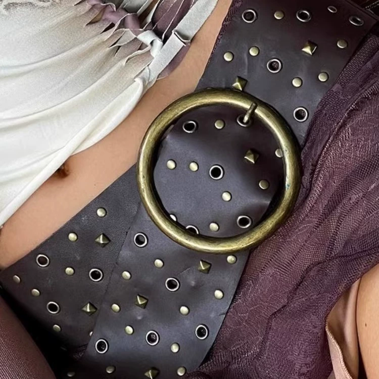 Retro bronze ring, belt, universal accessory