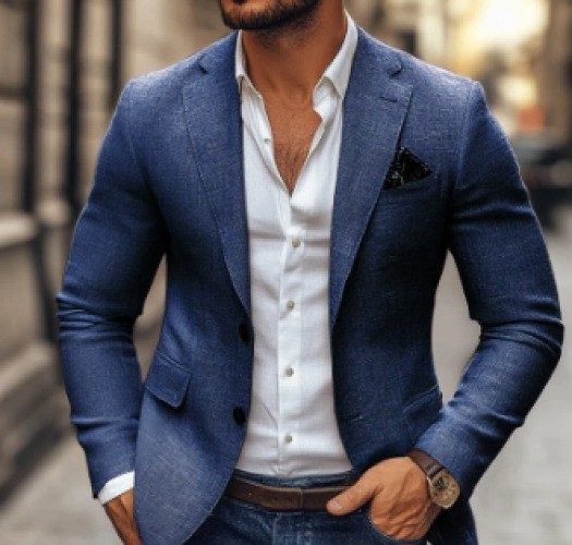 Nuevo comercio exterior transfronterizo primavera y otoño impresión digital reticular hombre traje casual traje casual chaqueta
