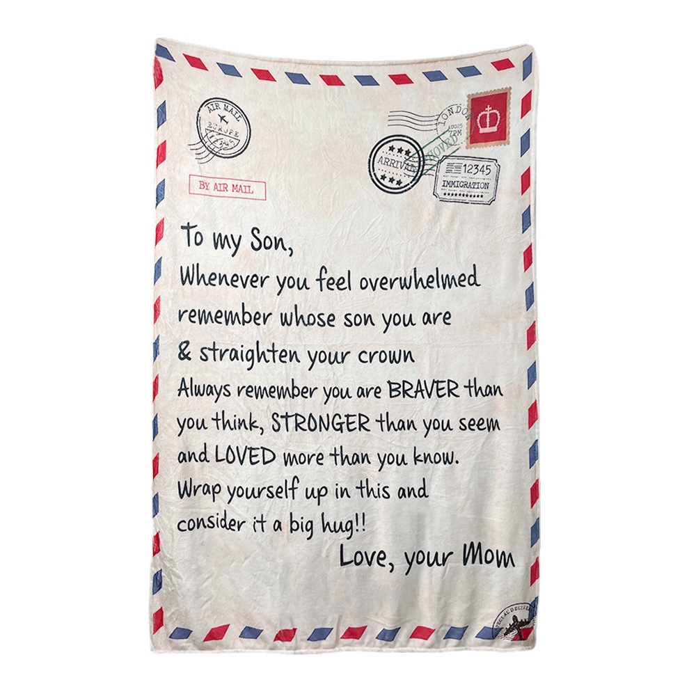 Amazon transfronterizo popular estilo carta manta de franela patrón se puede utilizar como manta de escritura de cartas