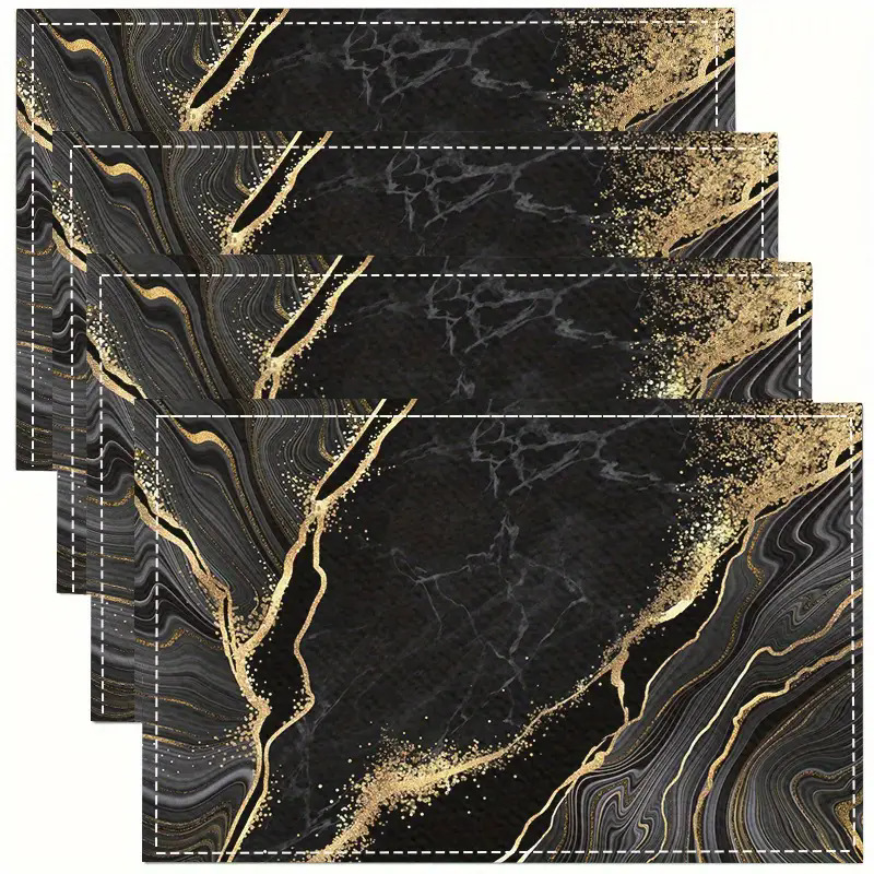 Transfronterizos lino almohadilla de mesa Aliexpress TEMU Amazon almohadilla de mesa cuadrada búfalo rojo almohadilla de Navidad Día de la Independencia