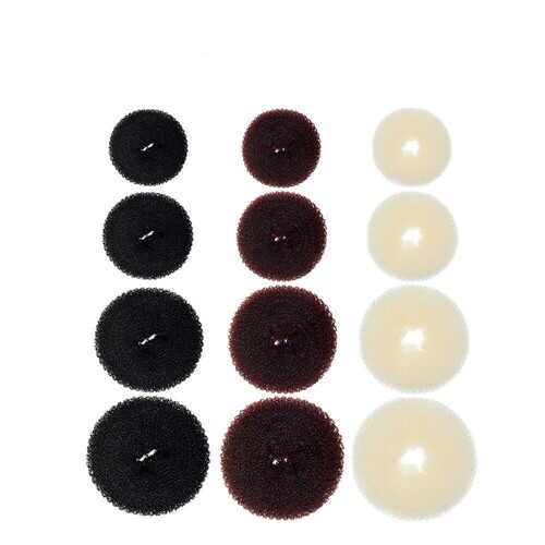 French-style donut-shaped versatile bun head tool, European and American bun hair curler, black bob hair curler wholesale