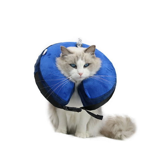 Amazon's new product PVC inflatable collar pet Elizabeth collar cat and dog collar anti-biting and licking beauty collar wholesale