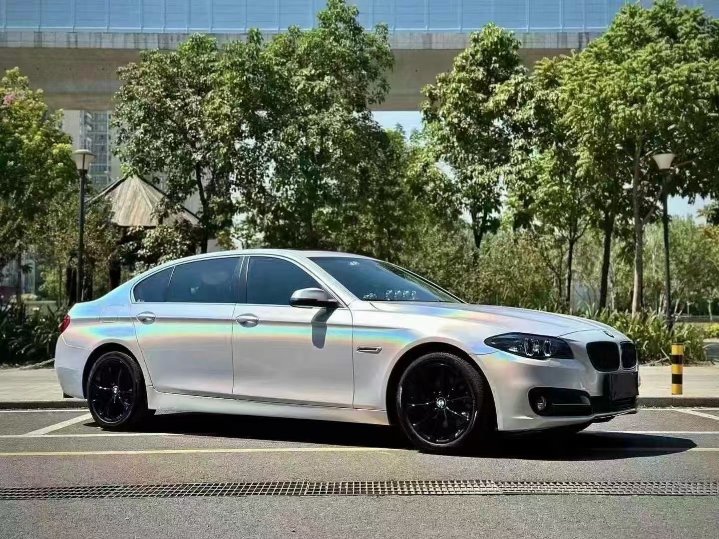 Car Color Changing Film Colorful Laser White Cross-Border Hot Selling Car Body Color Changing Film Gorgeous Gray Can Be Cut Factory Direct Sales