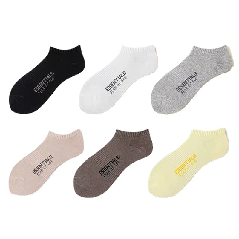 Solid trend cotton invisible socks for men and women, European style