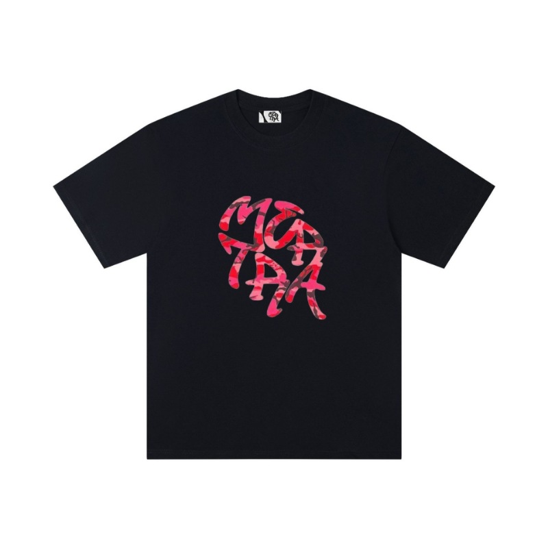 mertra T-shirt Pink Camo Logo Black