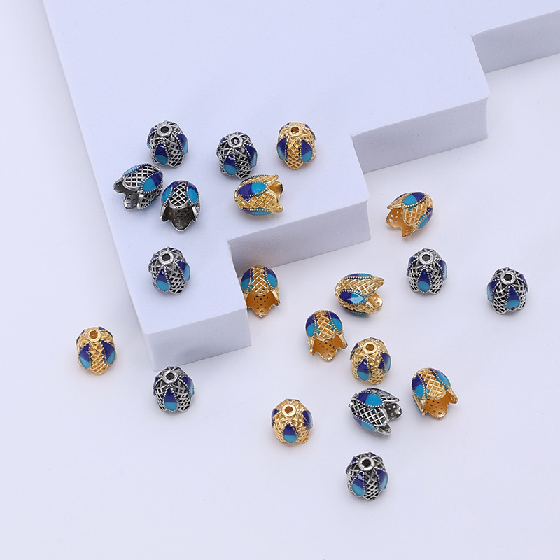 CCBdiy饰品配件景泰蓝镂空流苏帽滴油流苏穗子7579详情3