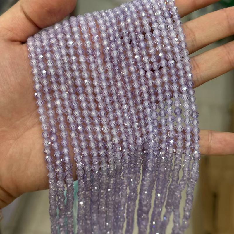 カット面ジルコン散珠彫刻面カラージルコン小米珠小珠玉アクセサリー半製品卸売り|undefined