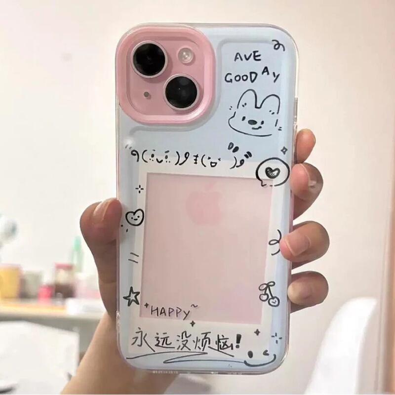 Photo Frame Never Worried For Apple 16promax Cute 15 Mobile Phone Shell 14 Apple 13/12 Female 11xr8 Photo Frame Never Worried For Apple 16promax Cute 15 Mobile Phone Shell 14 Apple 13/12 Female 11xr8