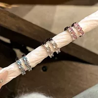 Красочные серьги с цирконом с двойным отверстием для ушей для женщин, лето 2025, новый стиль, изысканные простые серьги-кольца, нишевые универсальные серьги, серьги