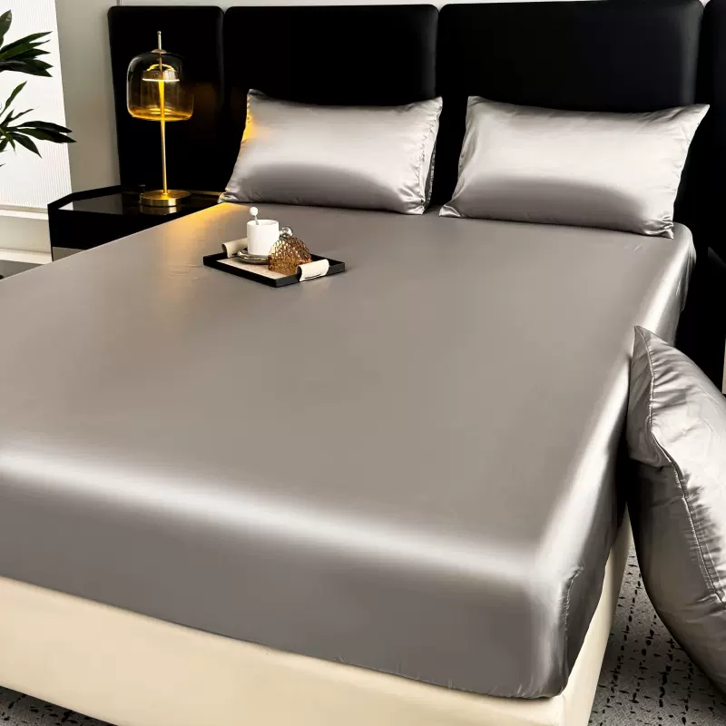 轻奢风夏季凉感水洗冰丝床笠席梦思床罩床垫保护罩全包床套罩