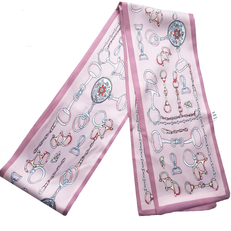 春と秋の絹織物のリボンの長いスカーフの長いマフラーの女性のスカーフの贈り物はすぐに卸売りします。