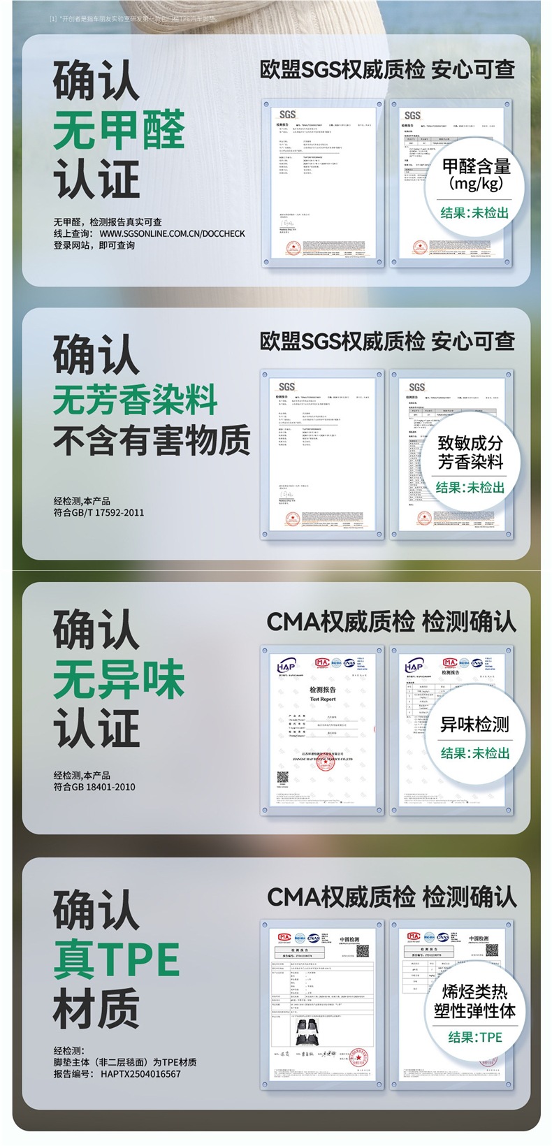 Che Li You TPE car floor mats, full coverage, car mats, floor mats, interior mats, custom-made for specific cars, all-inclusive