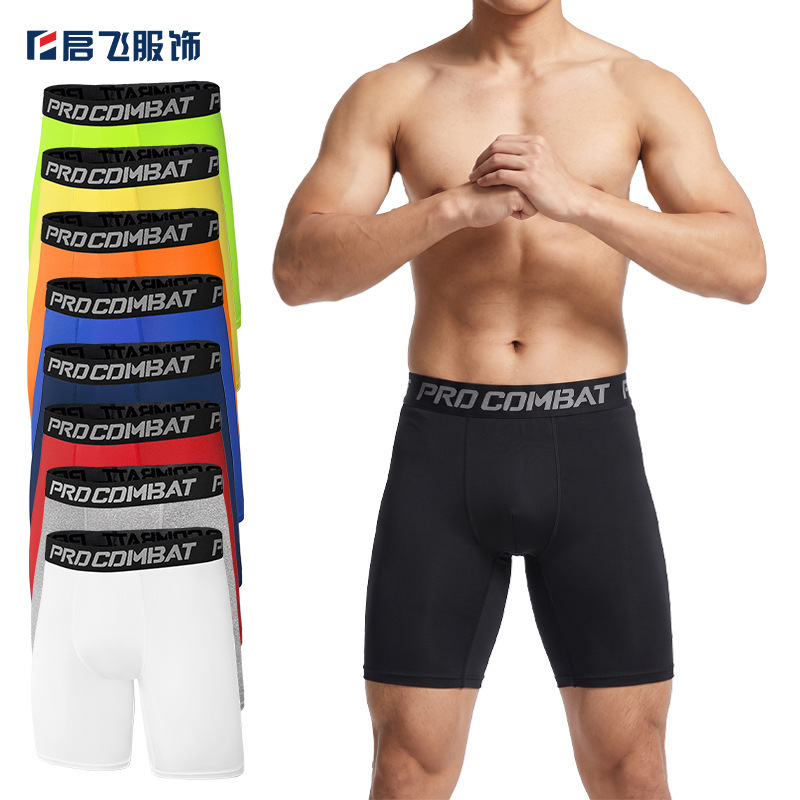 Cross-border ready-to-ship men's sports running fitness compression training shorts, high-elasticity quick-dry tight shorts Cross-border ready-to-ship men's sports running fitness compression training shorts, high-elasticity quick-dry tight shorts