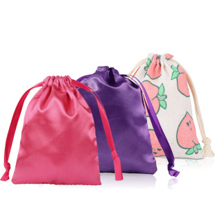 Satin Cloth Bag Silk Menstrual Cup Bag Dustproof Jewelry Bezel Sealing Pocket with Drawstring Gift Storage Bag