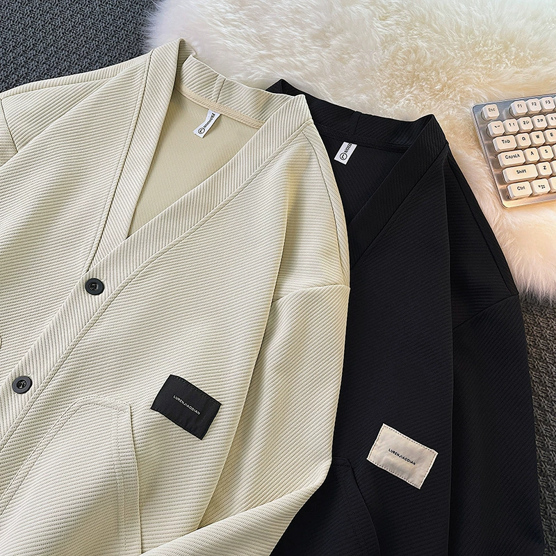 Японский кардиган, свитер, Мужской осенне-зимний модный свитер со свободной маркировкой, Молодежный красивый свитер, пальто