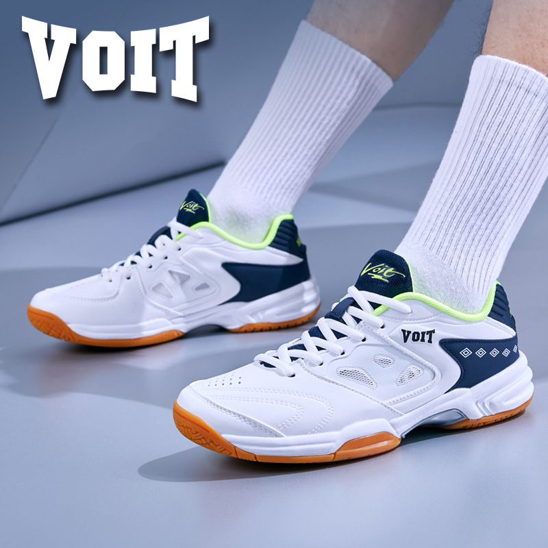 Voit Table Tennis Shoes for Men and Women, Rubber Sole, Competition Wear-Resistant Badminton Sports Shoes, Lightweight and Professional