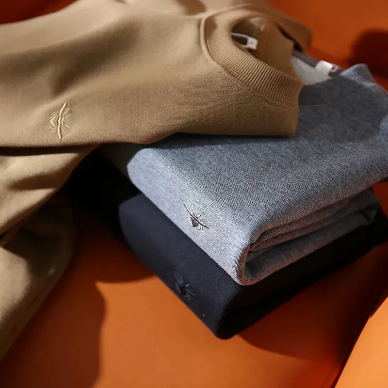 Роскошный сорт шерсти + Модал + Синьцзян хлопок махровые ткани! Весенний мужской Одноместный модный Повседневный свитер с круглым вырезом