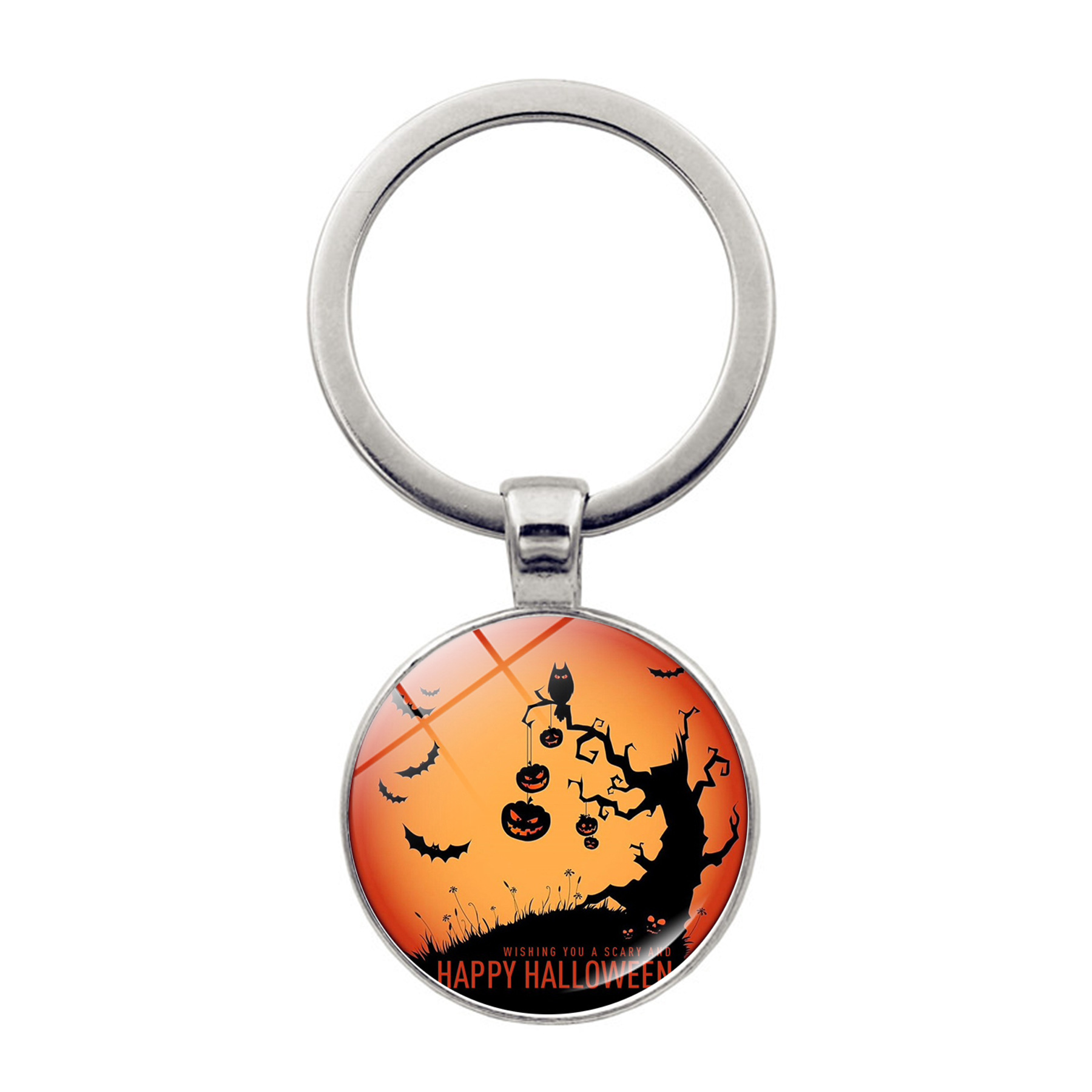 Halloween Pumpkin Keychain Time Jewel Pendant Bag Accessories_voghion.com