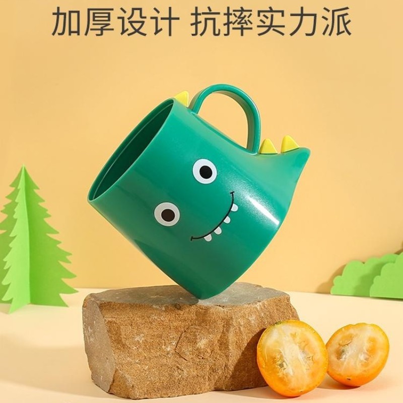 Creativo enjuague bucal taza dinosaurio lindo dibujos animados cepillado taza niños enjuague bucal bebé lavado taza estudiante engrosada taza de agua