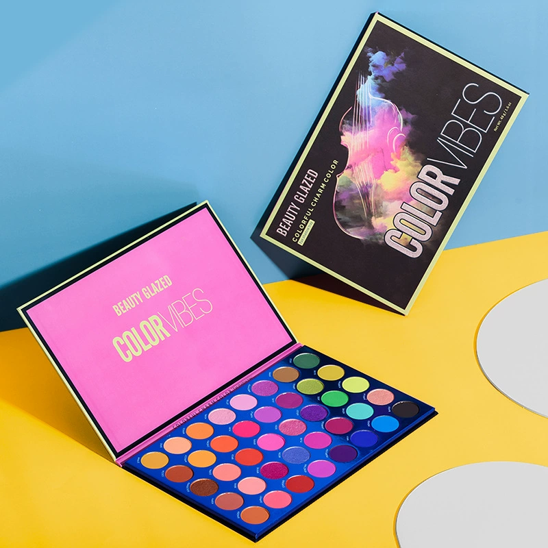 Настоящая Beauty Glazed63 цветовая палетка теней с двойным открытием, студенческая сцена макияжа, цветная палетка теней