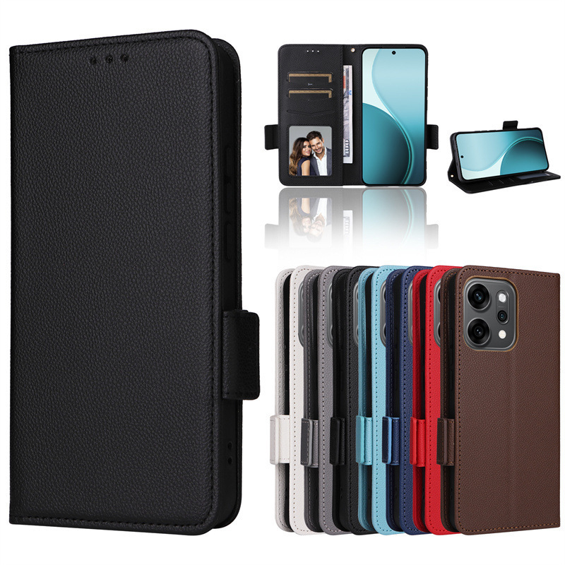 Suitable for Oppo Reno14 Pro Mobile Phone Leather Case Reno 14F Mobile Phone Case Flip Card Card Litchi Pattern Lanyard Suitable for Oppo Reno14 Pro Mobile Phone Leather Case Reno 14F Mobile Phone Case Flip Card Card Litchi Pattern Lanyard