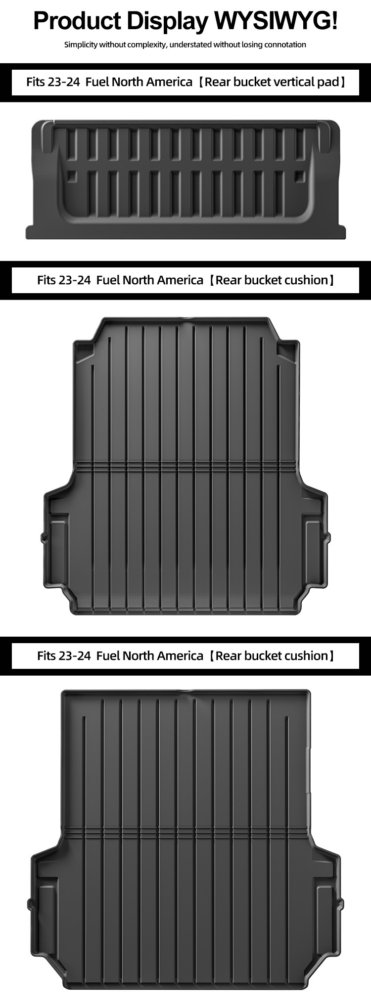 Suitable for Ford Ford Series Car Trunk Mat Tpe Fully Environmentally Friendly Trunk Mat Rear Bucket Mat Backrest Mat