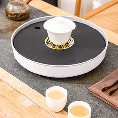 家庭用茶皿トレー茶台排貯水両用工夫茶器乾泡台茶托茶海大トランペット