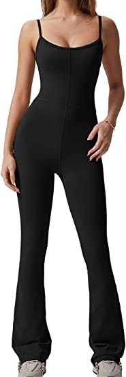 2023 transfronteriza Amazon nuevo apretado pantalones de mono de costura de color sólido europeo y americano
