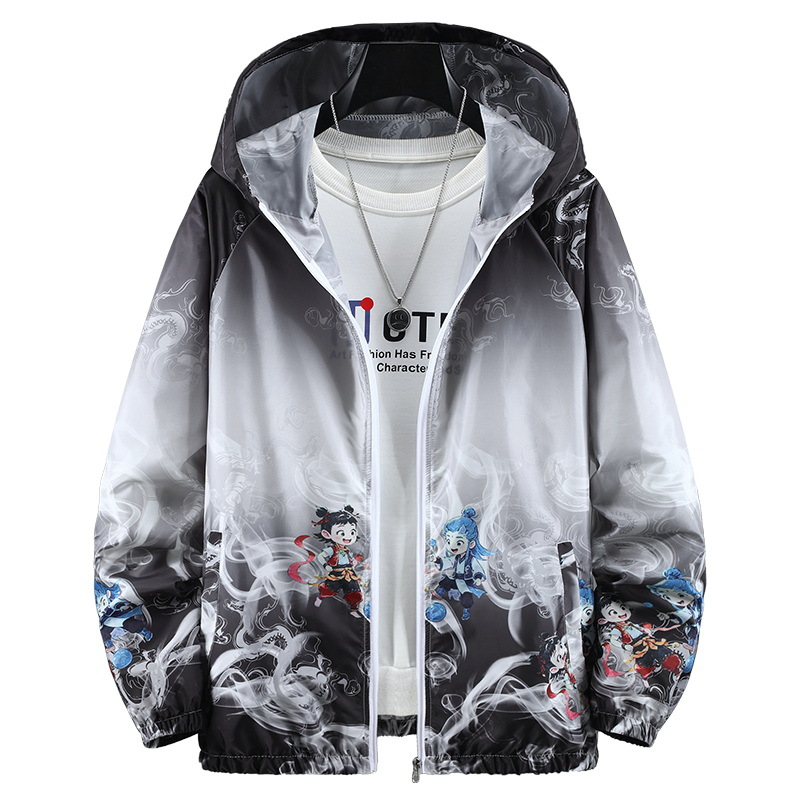 Roupas masculinas de secagem rápida, com proteção solar, ideais para o verão, confortáveis para a pele, perfeitas para esportes ao ar livre, com estampas finas e modernas._voghion.com