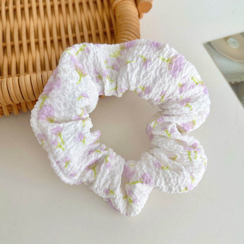 Anillo para el cabello de intestino grueso de gran tamaño coreano, bufanda cuadrada de alta calidad femenina, cuerda para el cabello, banda elástica y duradera, flor de viento perezosa