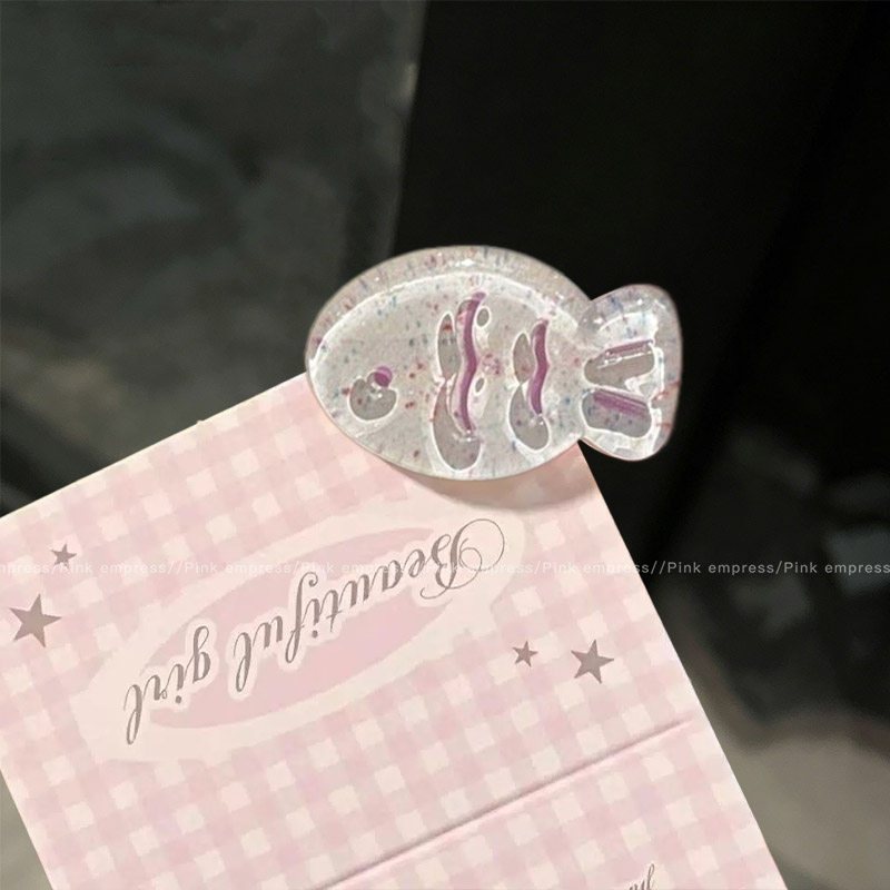 5# jelly candy crumble fish hair clip - bottom clip approx. 3.2cm