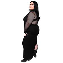 Z 59084 Sheer Mesh High Neck Bodycon Dress ��ɴƴ������ȹ