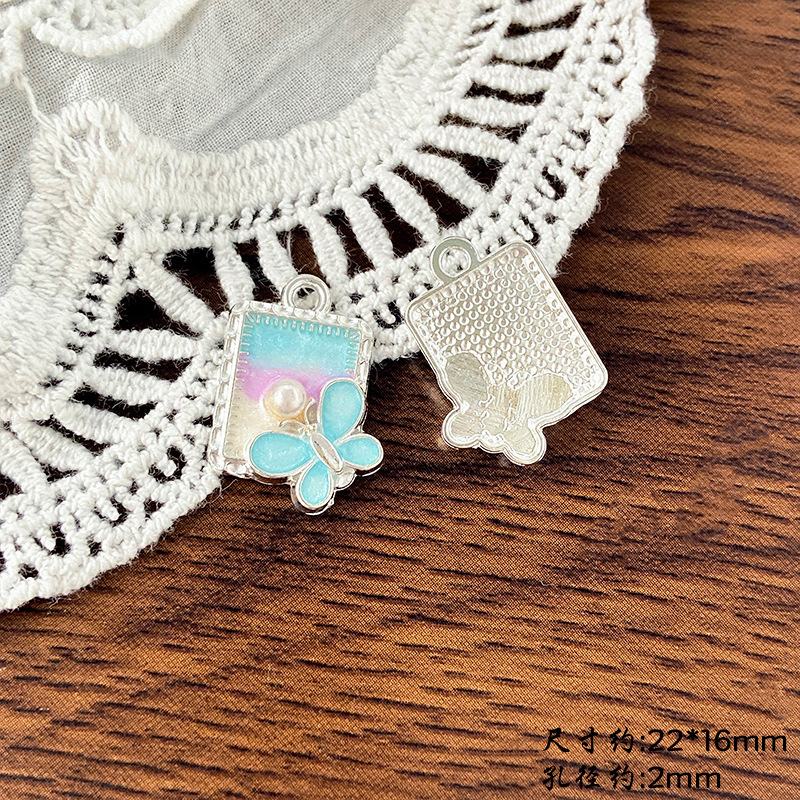 ハイエンドのレトロなフランスのモネの庭の油絵花蝶ペンダント diy ネックレスブレスレット耳ジュエリーアクセサリー|undefined