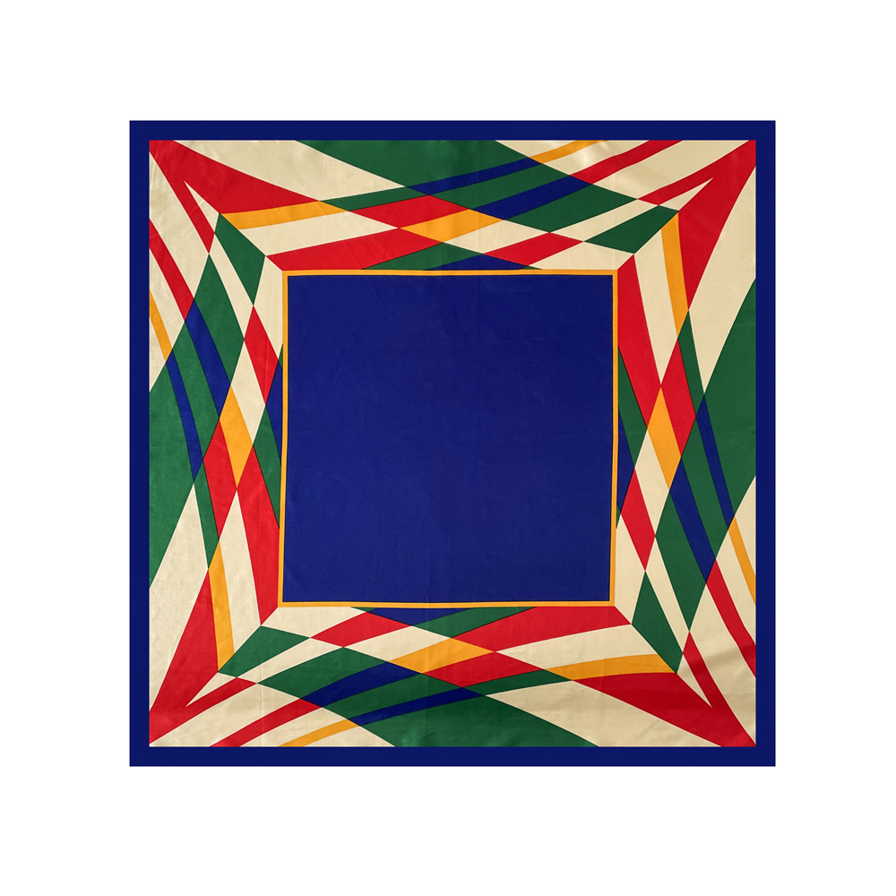 120g Weight Silk Scarf Classification Holiday, Daily Occasion Polyester Material Color Block Pattern Spring&Summer Season Women's Gender Elegant, Retro Style Women's Elegant Retro Color Block Polyester Silk Scarf 7