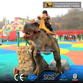 霸王龙坐骑商场仿真恐龙 车广场公园游乐园电瓶恐龙摇摇乐玩具