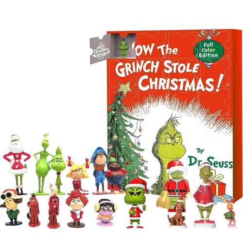thumbnail image 1 of Calendario de Adviento Calendario de Adviento de Grinch Caja sorpresa navideña 24 piezas Regalo Monstruo verde Cuenta regresiva Caja sorpresa de Halloween, 1 of 4