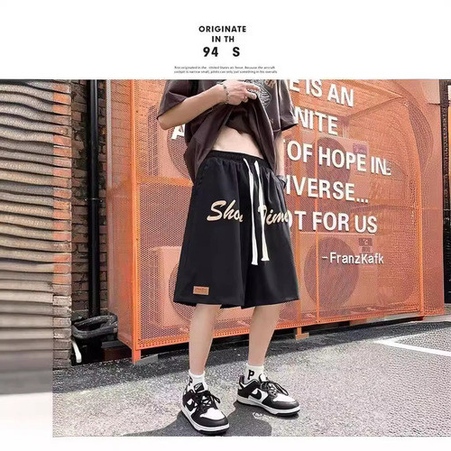 Trendy American Short Shorts Men's Summer Simple Casual Thin Pants Five-Finger Hip-Hop Retro Blue Basketball Fitness Underwear