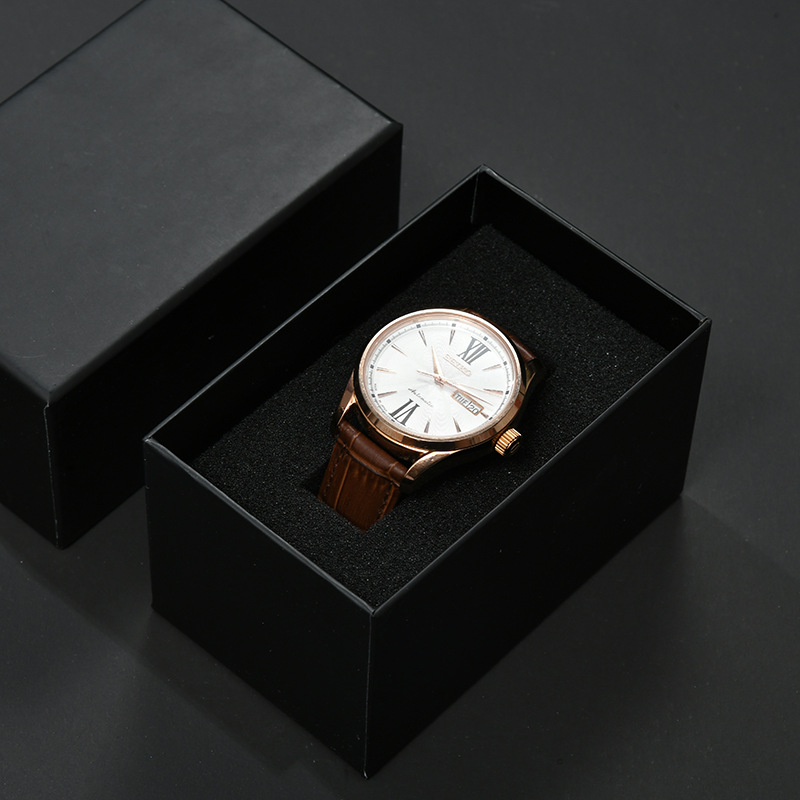 Rectangular Plain Black Watch Box with Lid and Base, Customizable Logo, Paper Box, Jewelry Box, Wholesale Jewelry Box, Gift Box