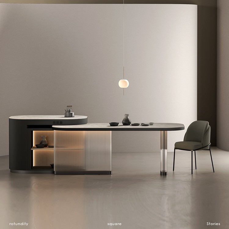 Mesa de estilo único de la isla de comidas Mesa de guía grande retráctil más mesa de comedor Hogar Restaurante francés medieval suspensión de alta gama caída