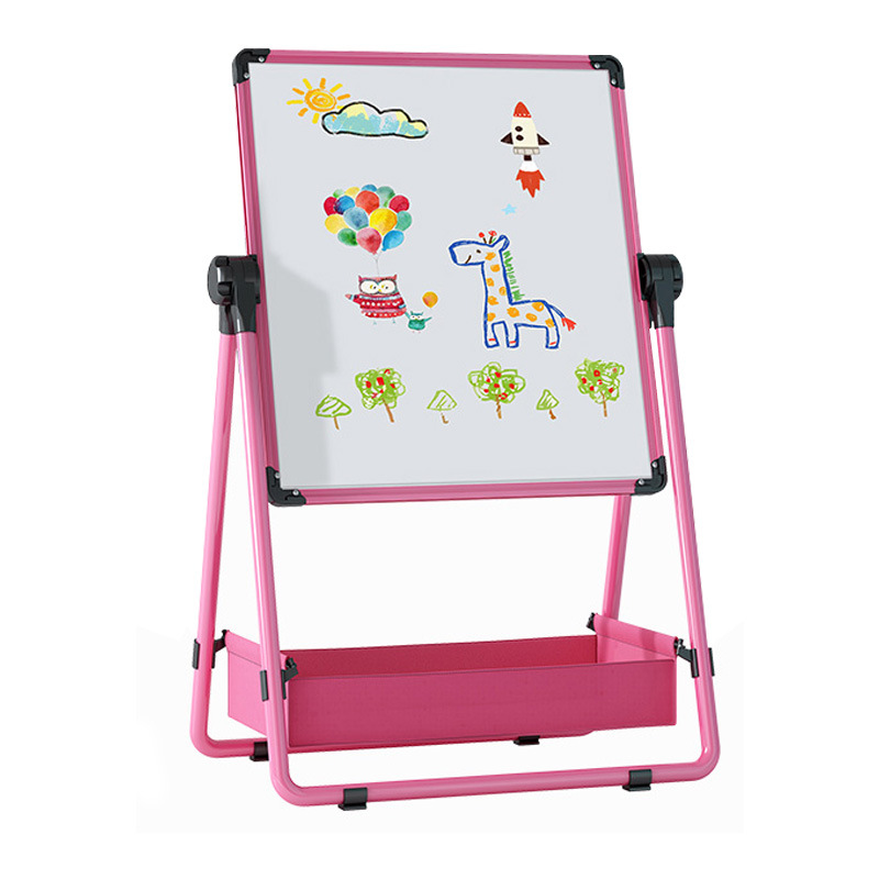 Tablero de dibujo para niños magnético soporte libre de polvo pizarra pequeña casa bebé escritura pizarra graffiti caballete borrable