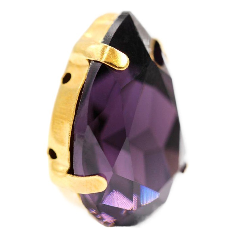 Suministro directo de agua con fondo de oro, gota de agua, cristal, diamante, vestido de novia, accesorios de joyería de cristal, accesorios, gota de agua multicolor, diamante de garra