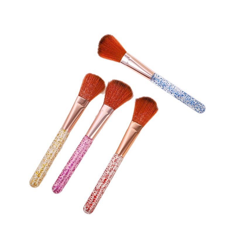 Polvo de cebolla de cristal creativo para maquillaje de belleza, herramienta de brocha de maquillaje transparente, juego portátil para aplicar polvo y fijar el maquillaje.