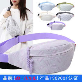 新款女士腰包潮流时尚单肩斜挎包休闲百搭户外旅行胸前包印制logo