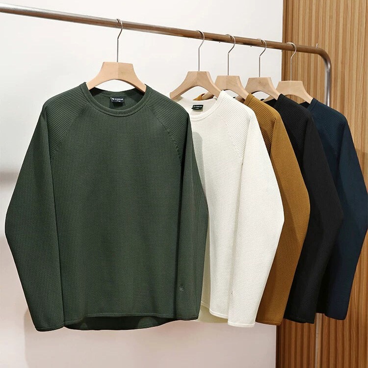 【High-end series! Waffle texture! Stretchy and soft】Summer round-neck outdoor sports sweatshirt T-shirt for men 【High-end series! Waffle texture! Stretchy and soft】Summer round-neck outdoor sports sweatshirt T-shirt for men