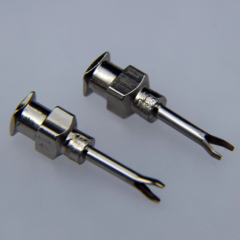 不锈钢鱼叉V型针头 非标针管全金属不锈钢针头 精密点胶针头
